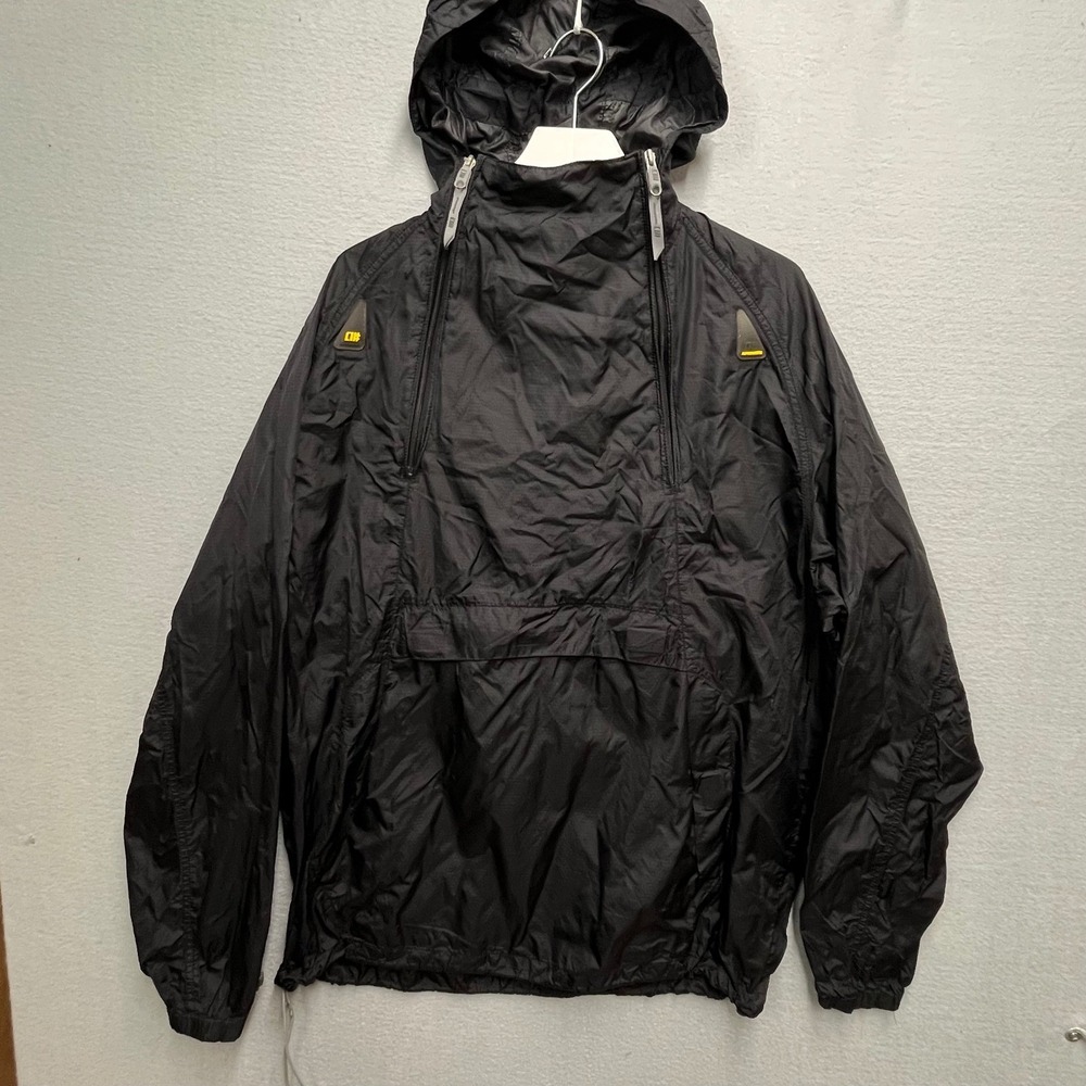 VTG 00s Alphanumeric A# Hooded Anorak Jacket Mens M Black Techwear MOD51-07